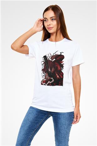 Alucard Unisex Baskılı Beyaz Tişört - Tshirt