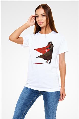 Alucard Unisex Baskılı Beyaz Tişört - Tshirt