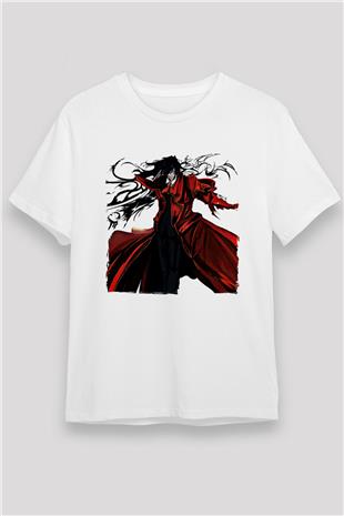 Alucard Unisex Baskılı Beyaz Tişört - Tshirt