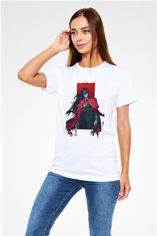 Alucard Unisex Baskılı Beyaz Tişört - Tshirt