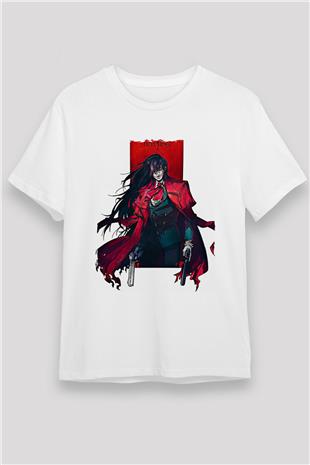 Alucard Unisex Baskılı Beyaz Tişört - Tshirt