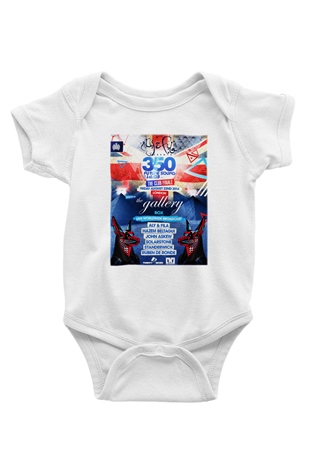 Aly & Fila Baskılı Beyaz Unisex Bebek Body - Zıbın