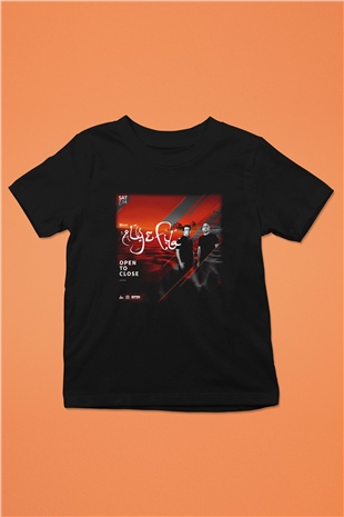 Aly & Fila Baskılı Siyah Unisex Çocuk Tişört