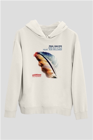 Aly & Fila Beyaz Unisex Kapşonlu Sweatshirt
