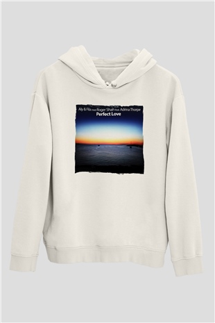 Aly & Fila Beyaz Unisex Kapüşonlu Sweatshirt