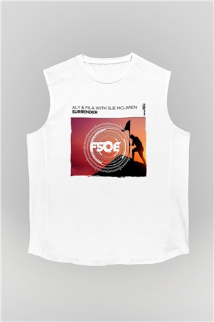 Aly & Fila Beyaz Unisex Kolsuz Tişört
