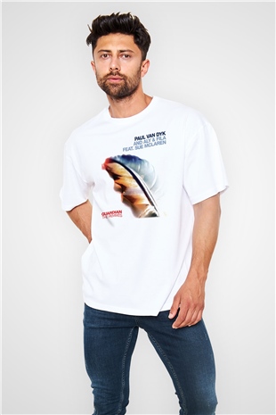 Aly & Fila Beyaz Unisex Oversize Tişört T-Shirt