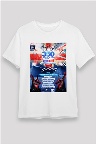Aly & Fila Beyaz Unisex Tişört T-Shirt - TişörtFabrikası