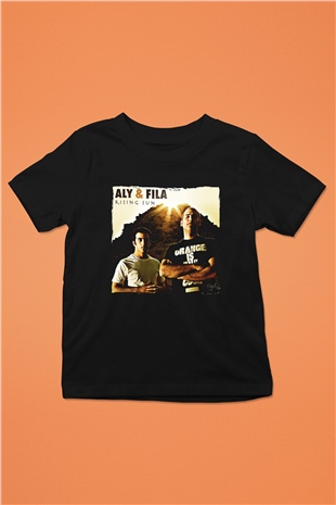 Aly & Fila Siyah Unisex Çocuk Tişört