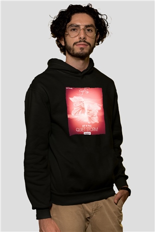 Aly & Fila Siyah Unisex Kapüşonlu Sweatshirt
