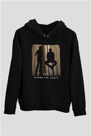 Aly & Fila Siyah Unisex Kapüşonlu Sweatshirt