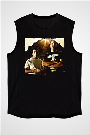 Aly & Fila Siyah Unisex Kolsuz Tişört