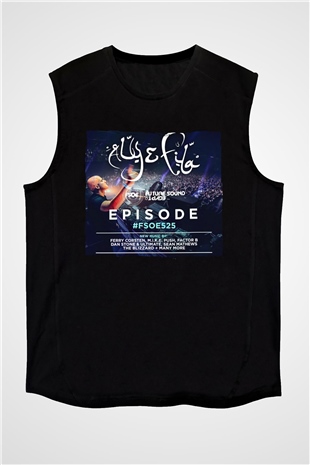 Aly & Fila Siyah Unisex Kolsuz Tişört