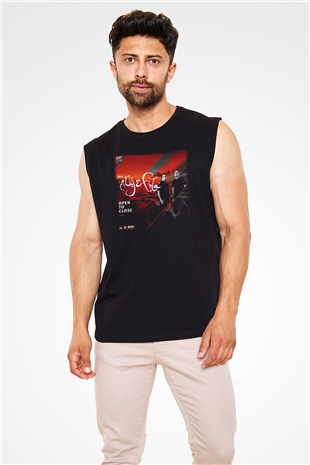 Aly & Fila Siyah Unisex Kolsuz Tişört