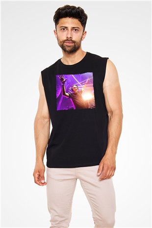 Aly & Fila Siyah Unisex Kolsuz Tişört