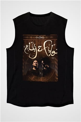 Aly & Fila Siyah Unisex Kolsuz Tişört