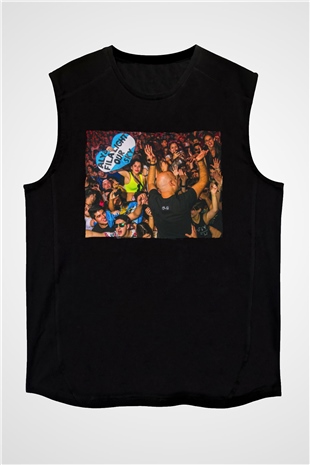 Aly & Fila Siyah Unisex Kolsuz Tişört