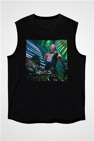 Aly & Fila Siyah Unisex Kolsuz Tişört