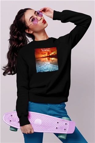 Aly & Fila Siyah Unisex Sweatshirt