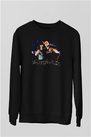 Aly & Fila Siyah Unisex Sweatshirt