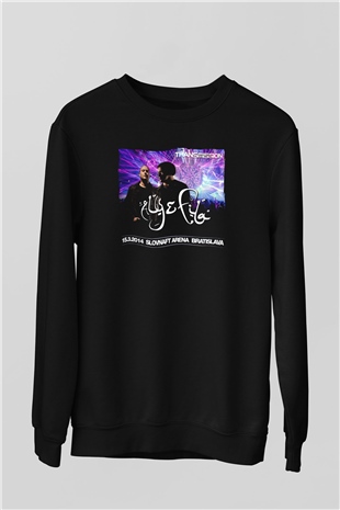 Aly & Fila Siyah Unisex Sweatshirt