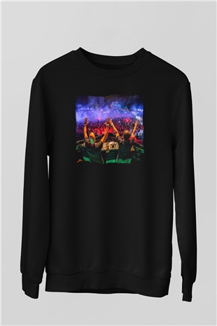 Aly & Fila Siyah Unisex Sweatshirt