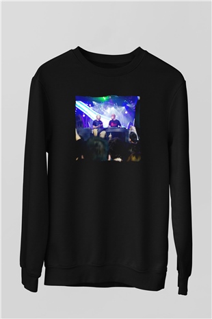Aly & Fila Siyah Unisex Sweatshirt