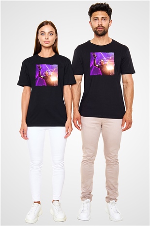 Aly & Fila Siyah Unisex Tişört T-Shirt - TişörtFabrikası