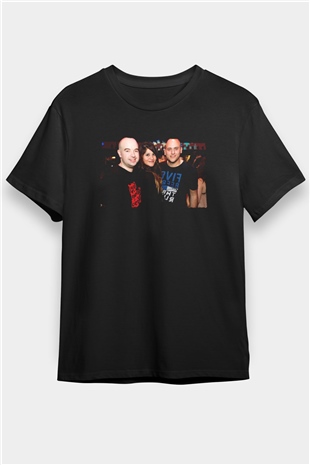 Aly & Fila Siyah Unisex Tişört T-Shirt - TişörtFabrikası
