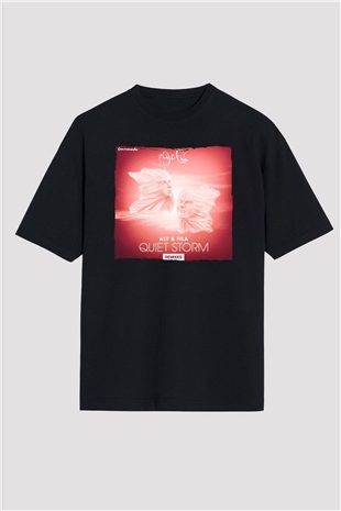 Aly & Fila Siyah Oversize Tişört Oversize T-shirt - TişörtFabrikası