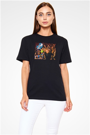 Aly & Fila Siyah Unisex Tişört T-Shirt - TişörtFabrikası