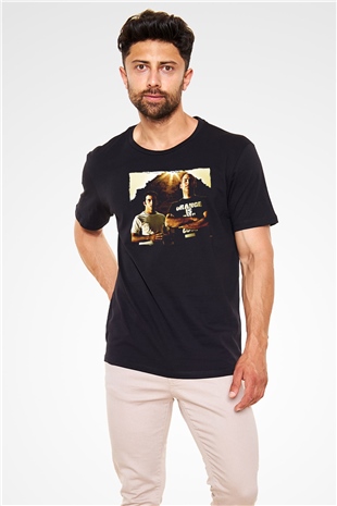 Aly & Fila Siyah Unisex Tişört T-Shirt - TişörtFabrikası
