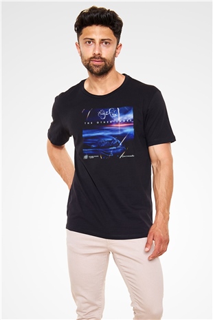 Aly & Fila Siyah Unisex Tişört T-Shirt - TişörtFabrikası