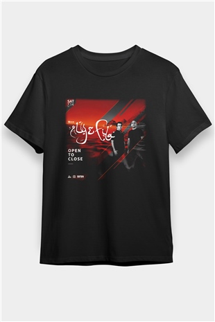 Aly & Fila Siyah Unisex Tişört T-Shirt - TişörtFabrikası