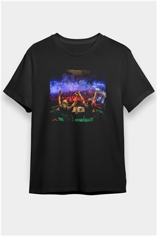 Aly & Fila Siyah Unisex Tişört T-Shirt - TişörtFabrikası