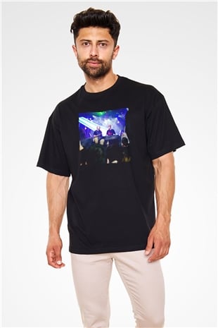 Aly & Fila Siyah Oversize Tişört Oversize T-shirt - TişörtFabrikası