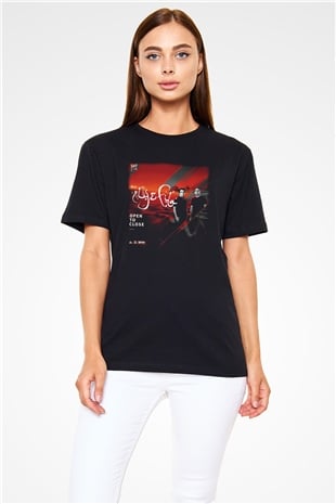 Aly & Fila Siyah Unisex Tişört T-Shirt - TişörtFabrikası