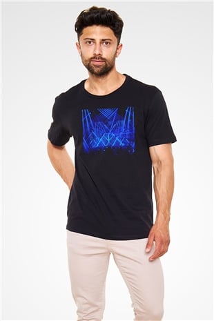 Aly & Fila Siyah Unisex Tişört T-Shirt - TişörtFabrikası