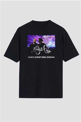 Aly & Fila Siyah Oversize Tişört Oversize T-shirt - TişörtFabrikası