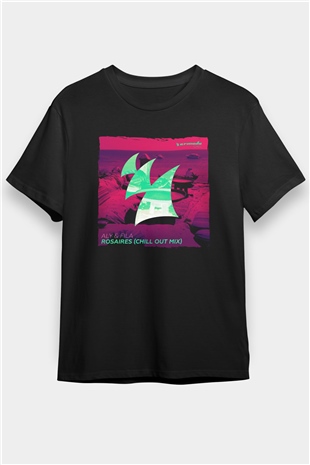Aly & Fila Siyah Unisex Tişört T-Shirt - TişörtFabrikası