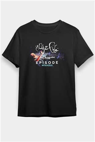 Aly & Fila Siyah Unisex Tişört T-Shirt - TişörtFabrikası