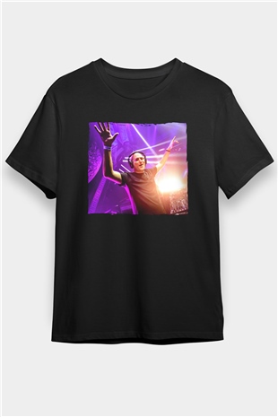 Aly & Fila Siyah Unisex Tişört T-Shirt - TişörtFabrikası