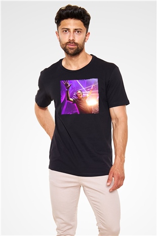 Aly & Fila Siyah Unisex Tişört T-Shirt - TişörtFabrikası