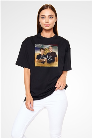 Aly & Fila Siyah Oversize Tişört Oversize T-shirt - TişörtFabrikası