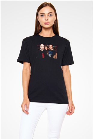 Aly & Fila Siyah Unisex Tişört T-Shirt - TişörtFabrikası