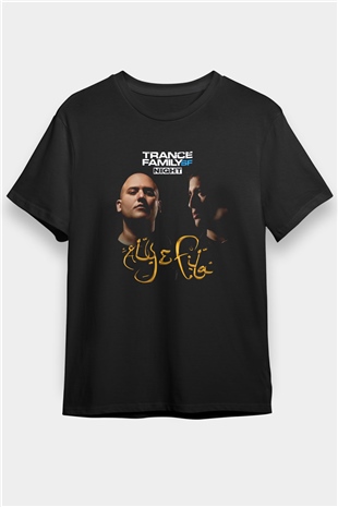 Aly & Fila Siyah Unisex Tişört T-Shirt - TişörtFabrikası