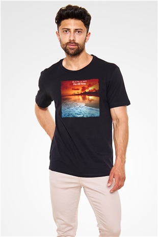 Aly & Fila Siyah Unisex Tişört T-Shirt - TişörtFabrikası