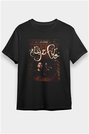 Aly & Fila Siyah Unisex Tişört T-Shirt - TişörtFabrikası