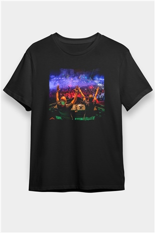 Aly & Fila Siyah Unisex Tişört T-Shirt - TişörtFabrikası