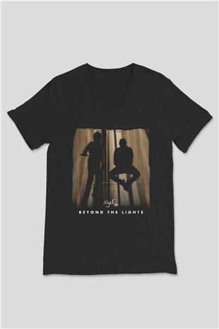 Aly & Fila Siyah Unisex V Yaka Tişört